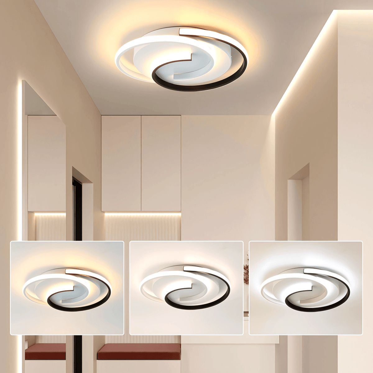 Spiral-LED-Deckenleuchte
