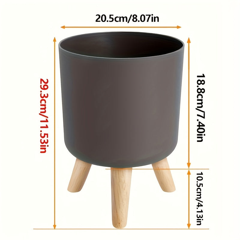 Pflanzkübel mit Holzbeinen