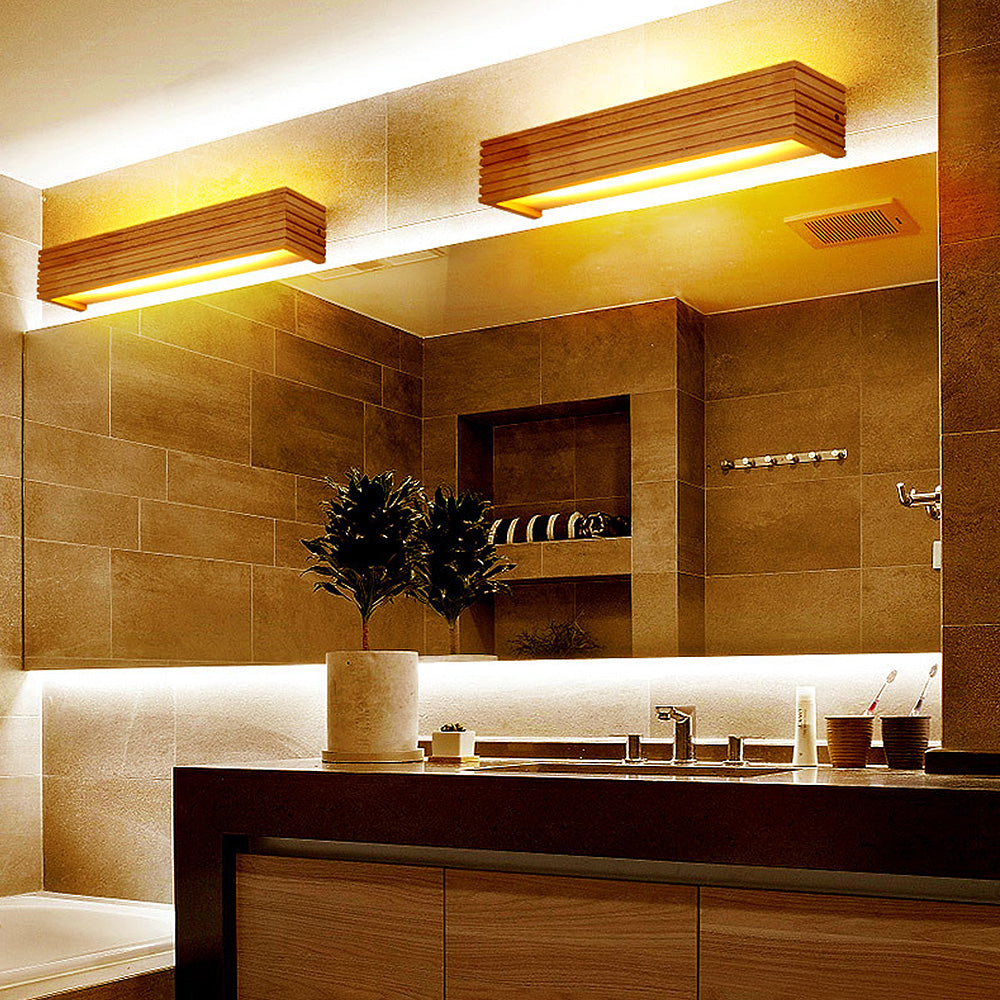 Holz-LED-Wandlampe