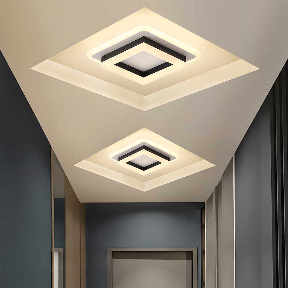 Quadratische LED-Deckenleuchte