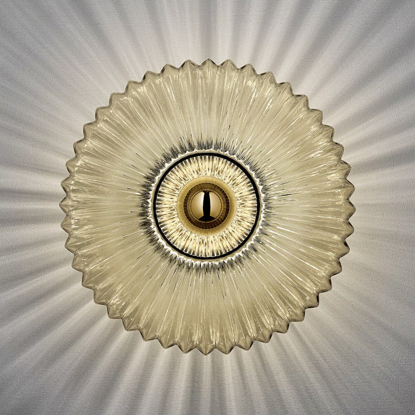 Vintage Glas-Wandlampe