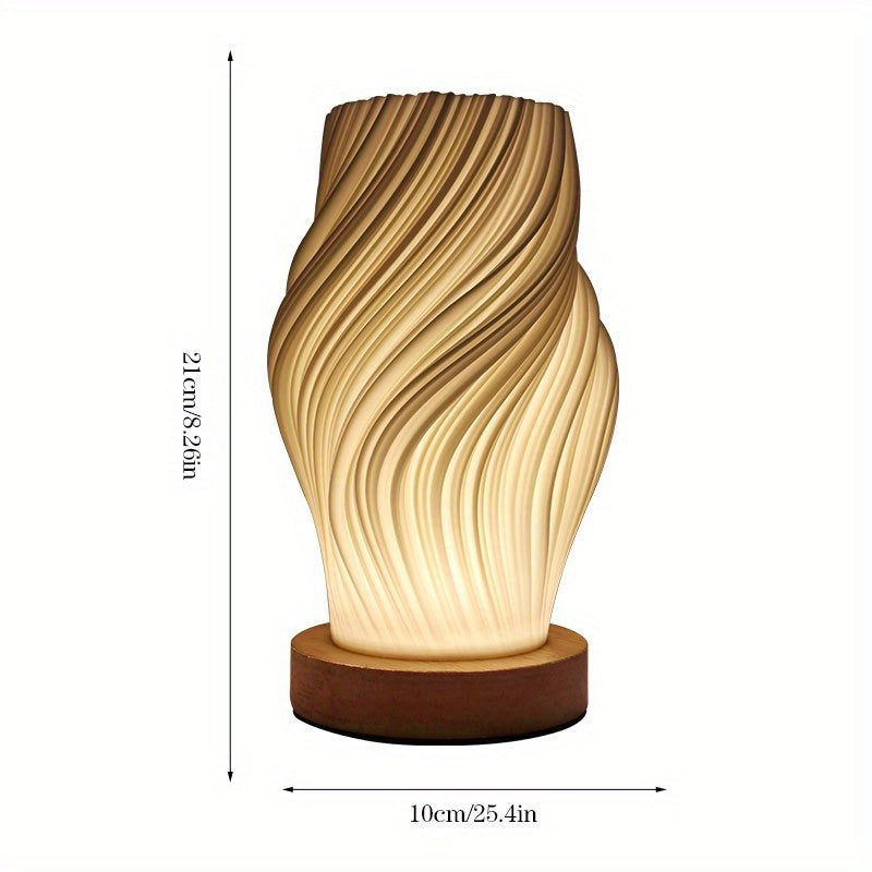 LED-Tischlampe im Wirbel-Design
