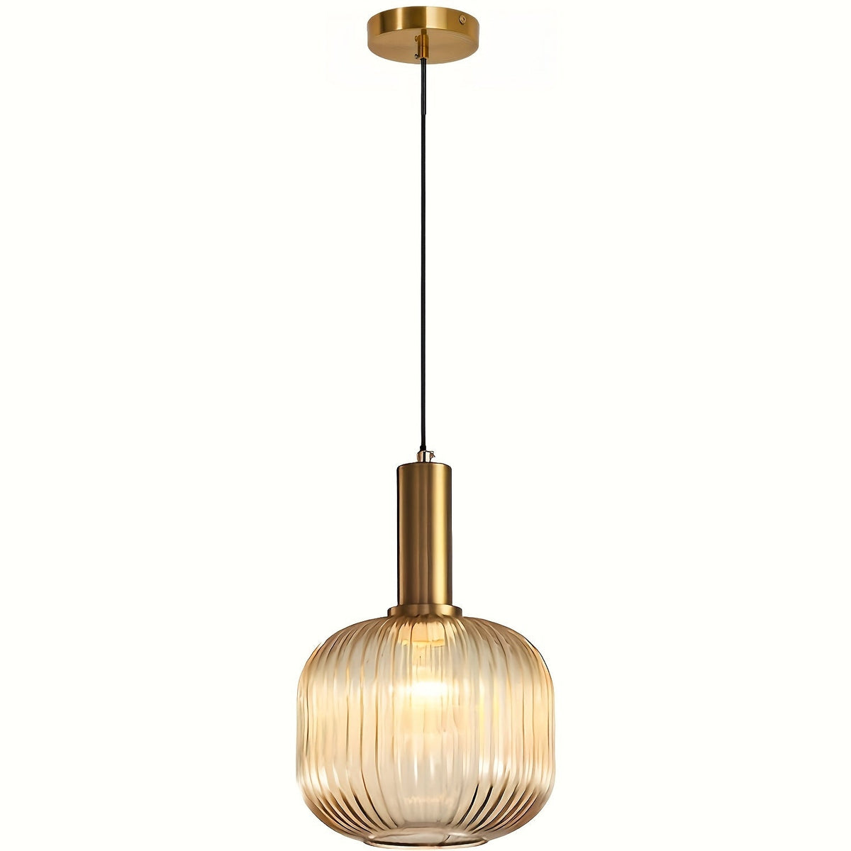 Gestreifte Glas-Pendelleuchte