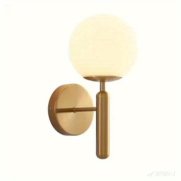 Glas-Kugel Wandlampe poliert