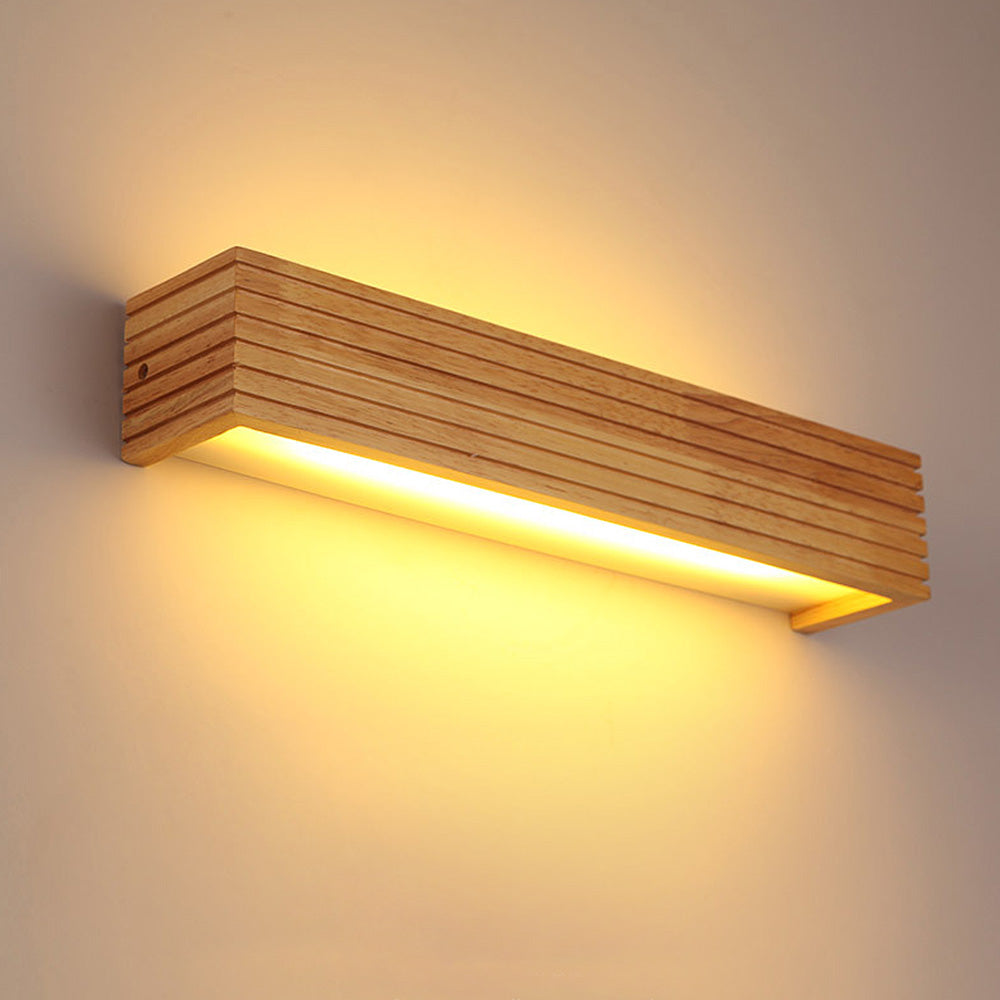 Holz-LED-Wandlampe