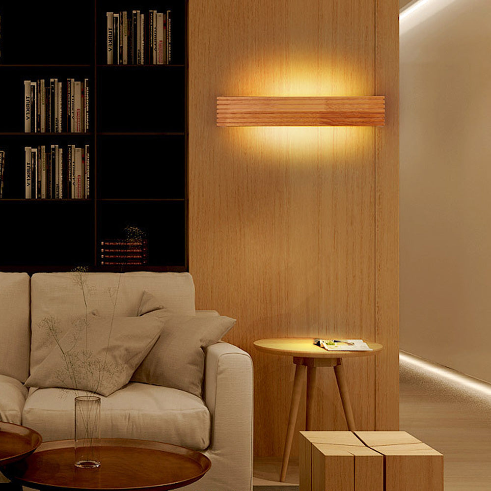 Holz-LED-Wandlampe