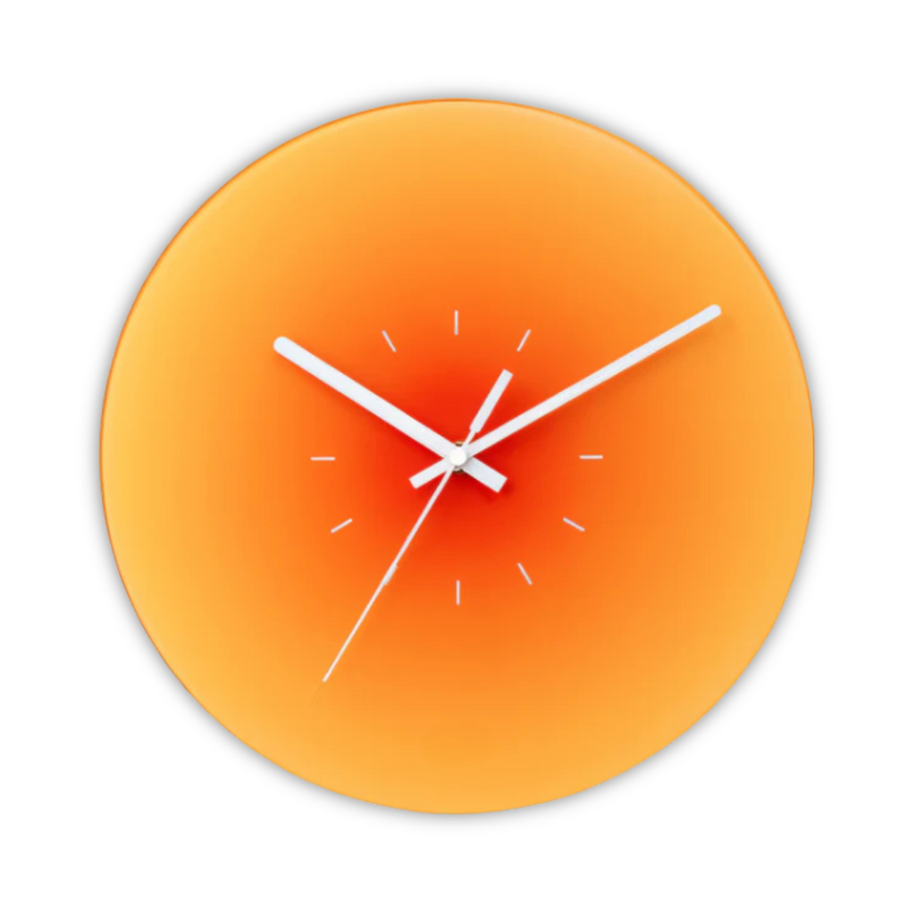 Sunset Glas-Wanduhr
