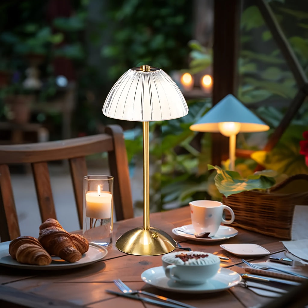 Goldene Touch-Tischlampe