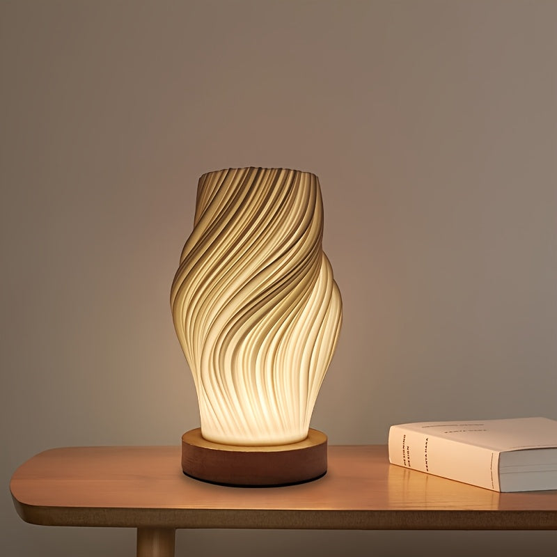 LED-Tischlampe im Wirbel-Design