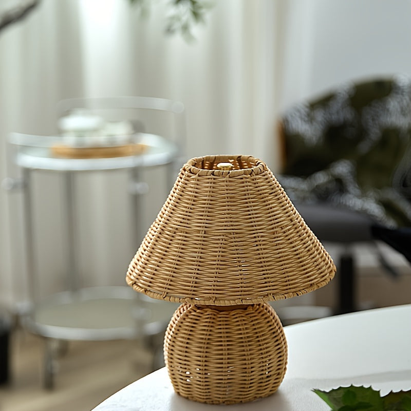 Bambusgeflecht-Schreibtischlampe