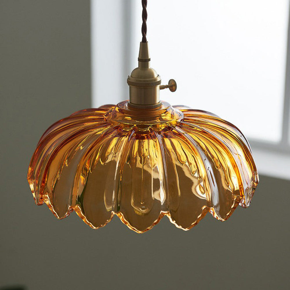 Vintage Blumen-Pendelleuchte