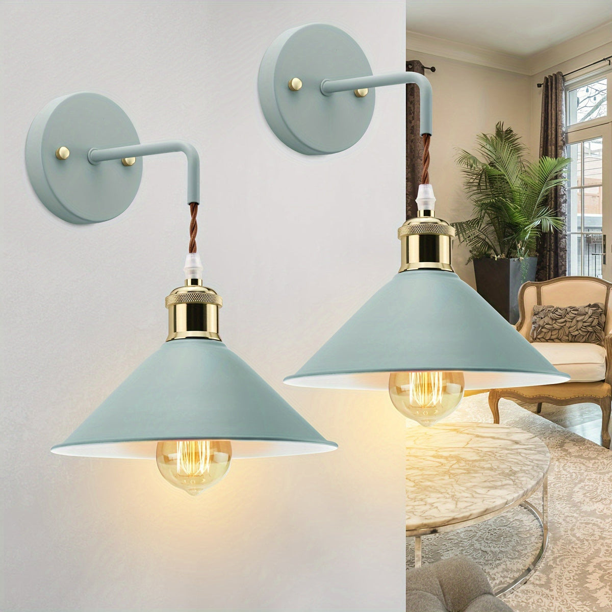 Geölte Metall-Wandlampe