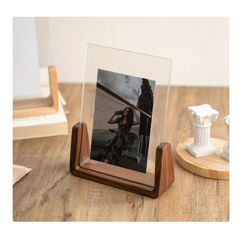 U-Fotorahmen aus Acryl und Holz