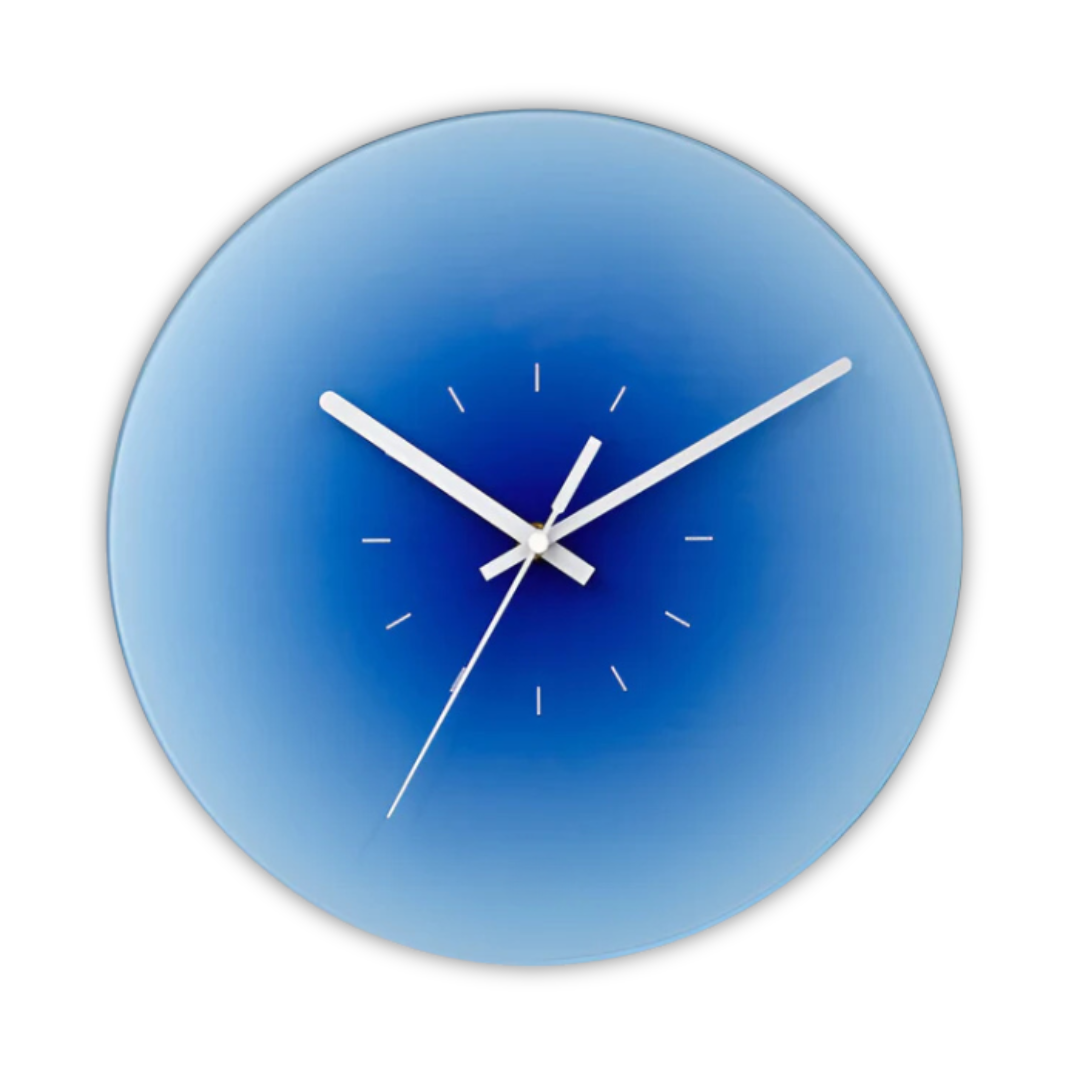 Sunset Glas-Wanduhr