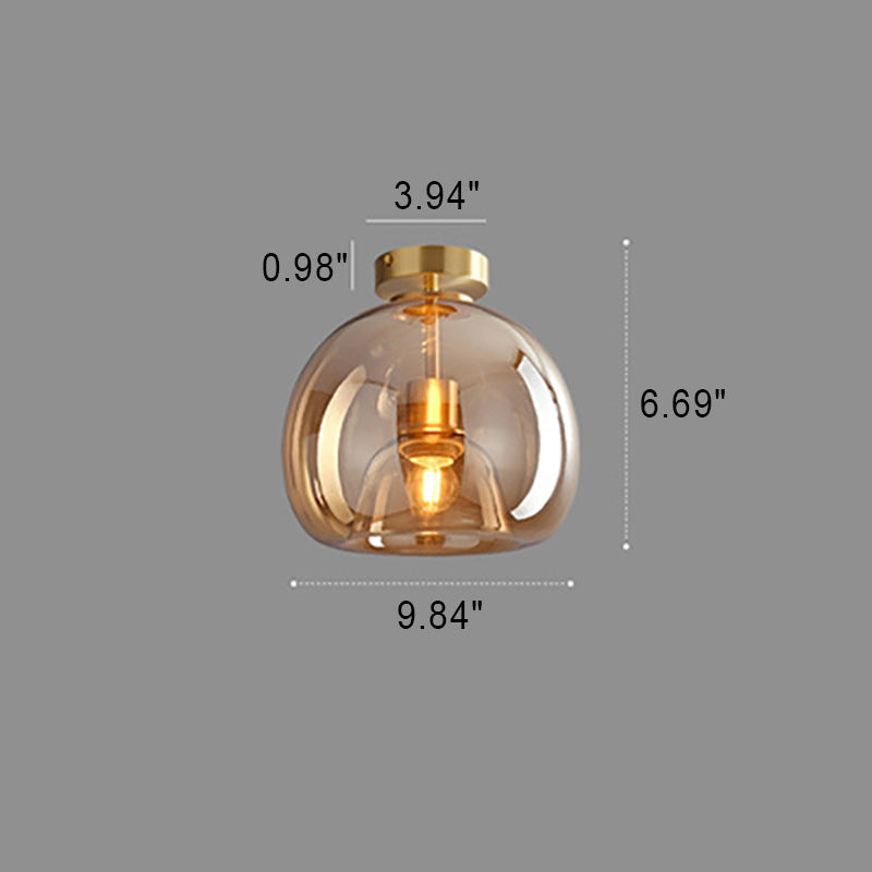 Glas-Kugel-Halbeinbauleuchte