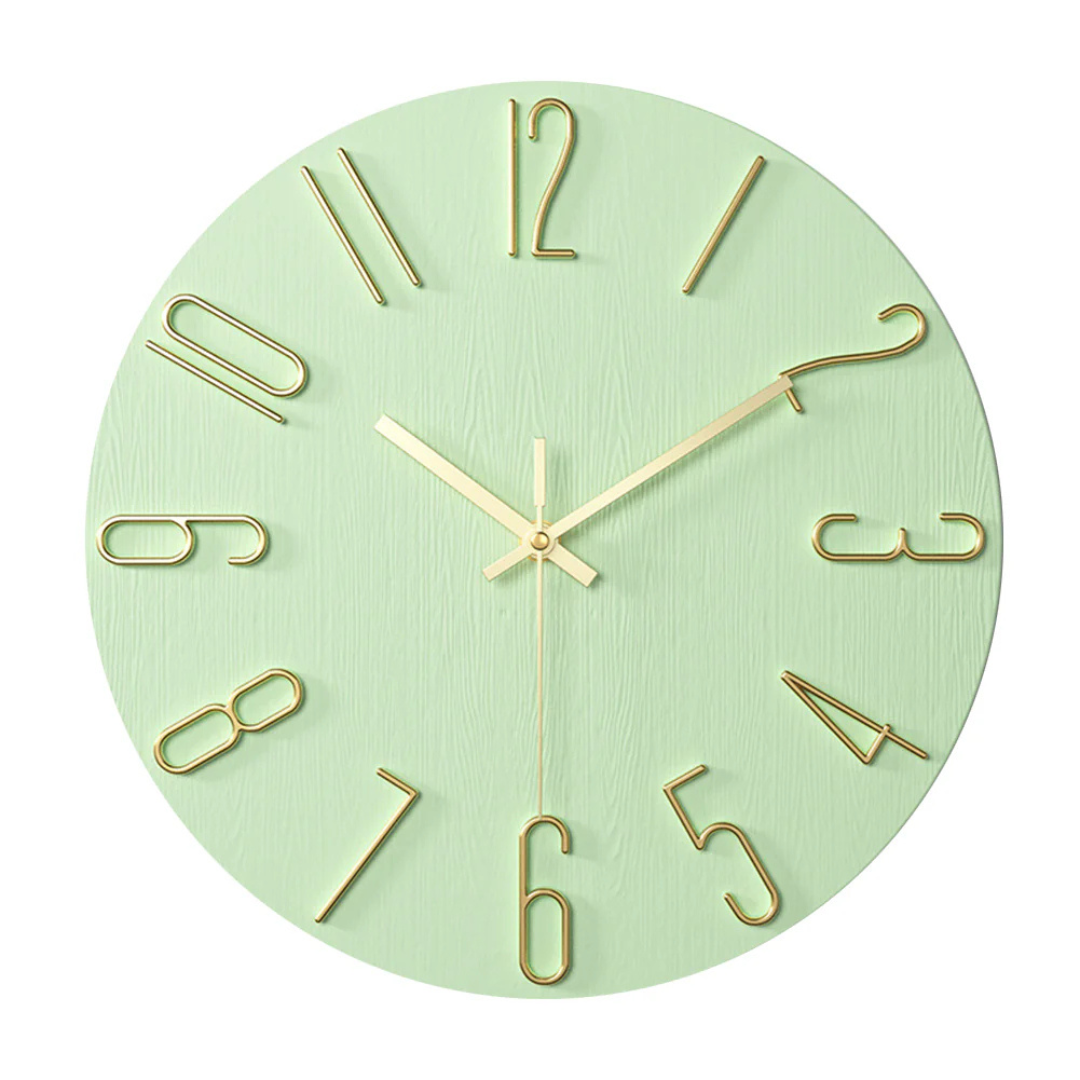 Edle Wanduhr in Gold