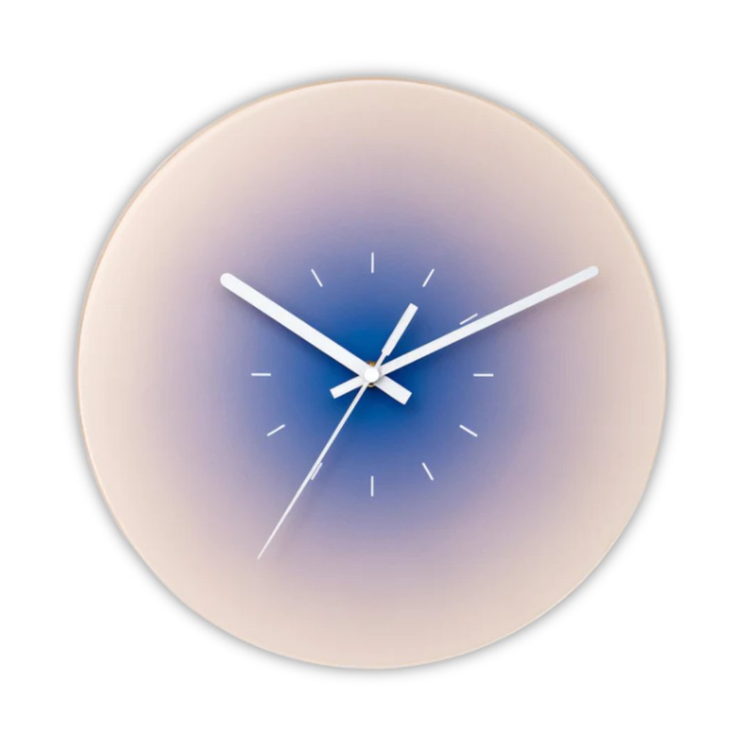 Sunset Glas-Wanduhr