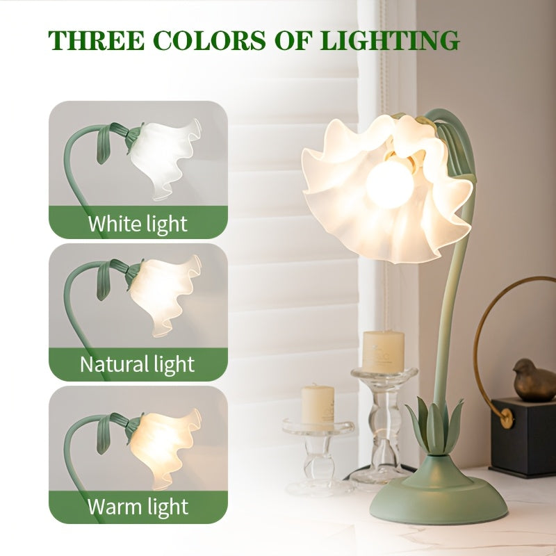 Blumen-Tischlampe mit USB