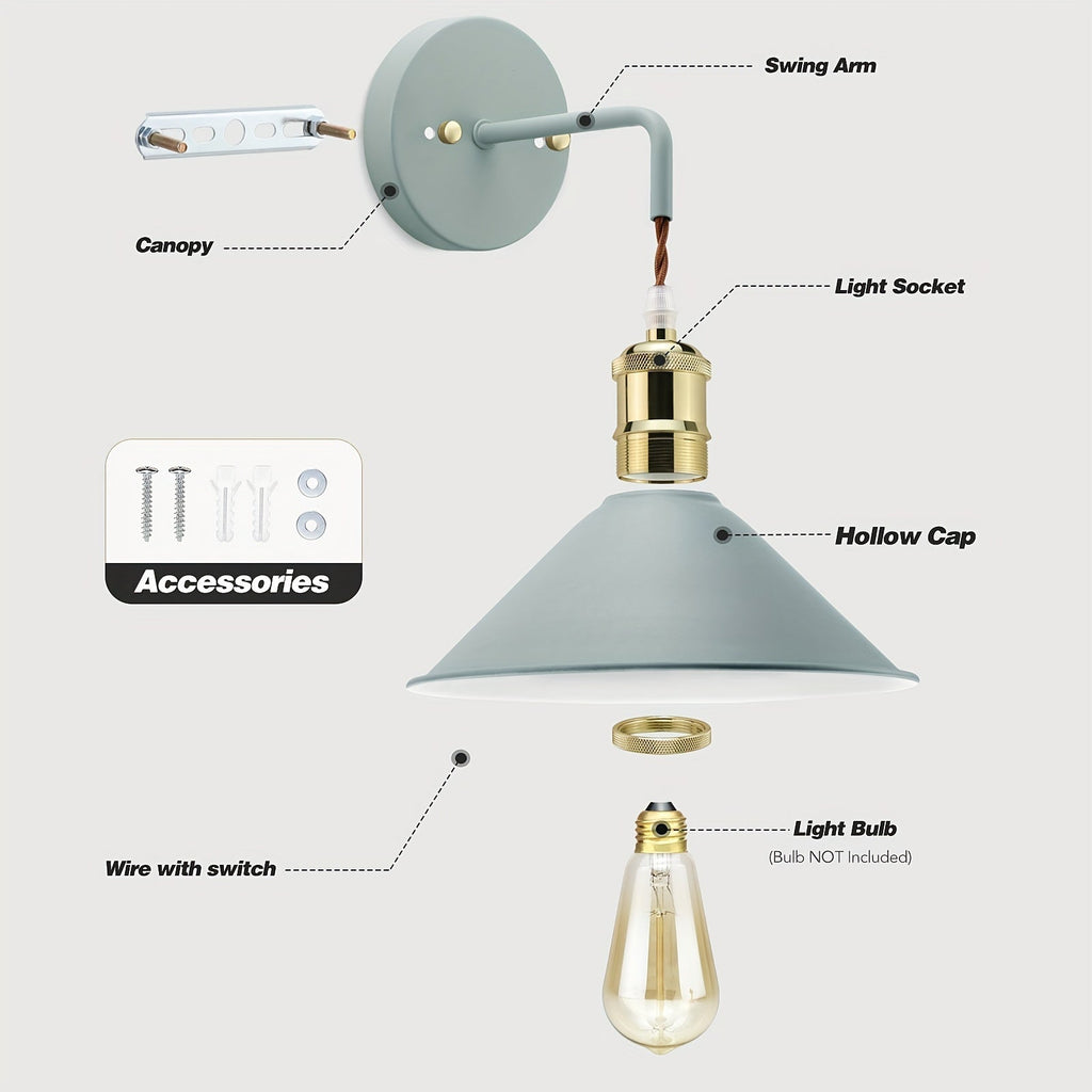Geölte Metall-Wandlampe