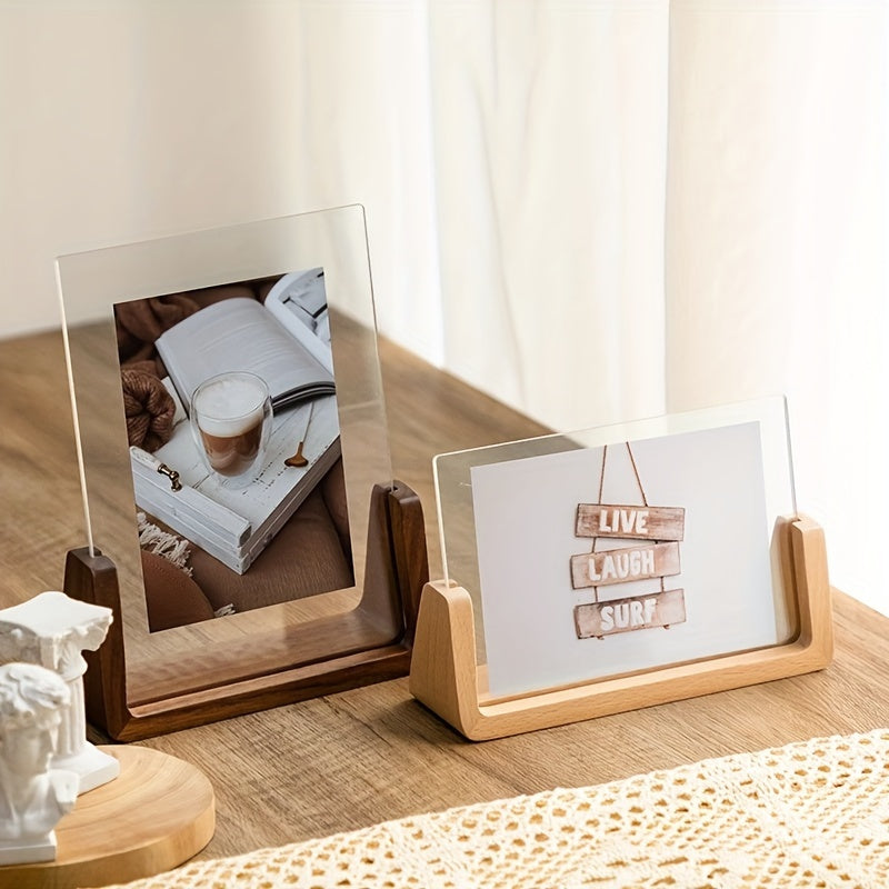 U-Fotorahmen aus Acryl und Holz