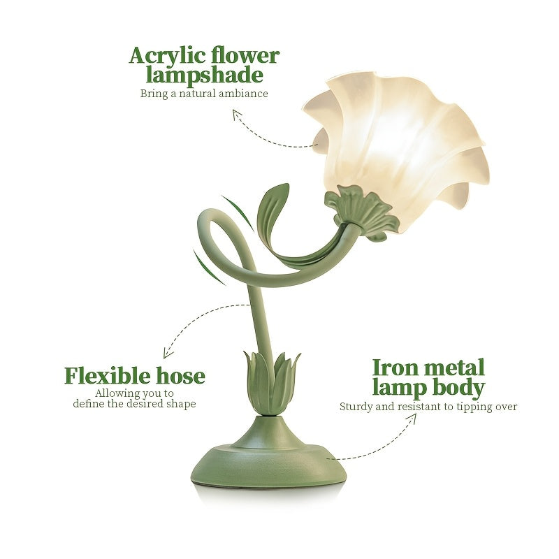 Blumen-Tischlampe mit USB