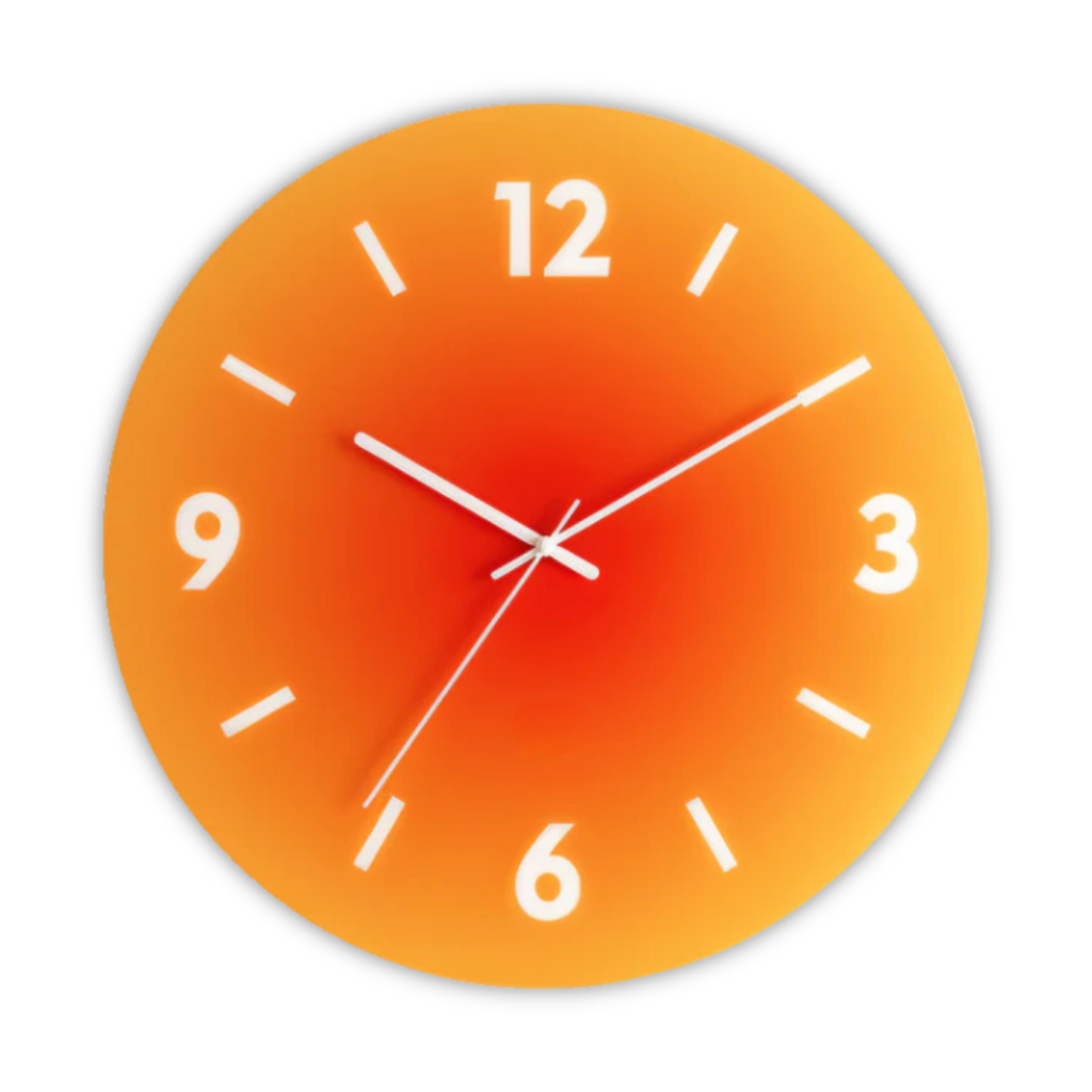 Sunset Glas-Wanduhr