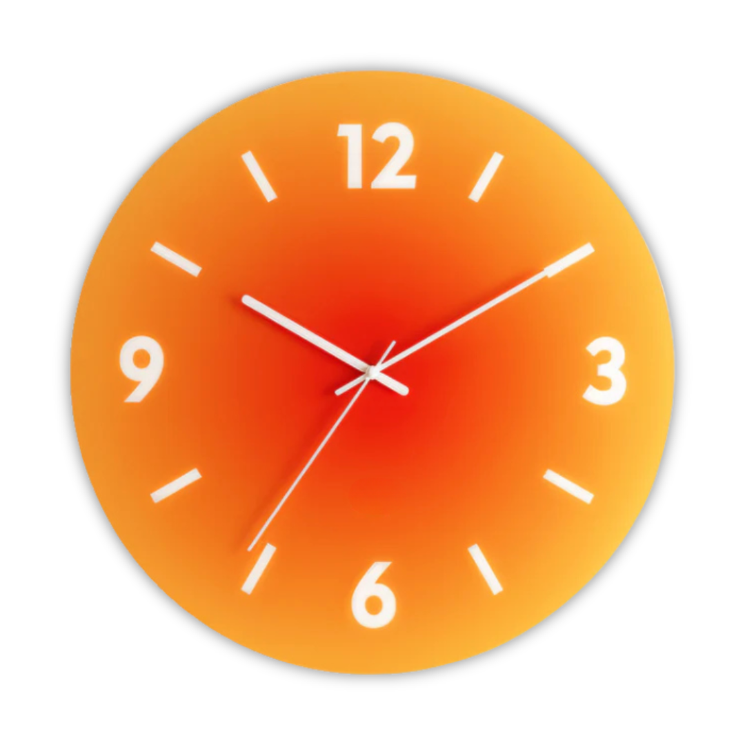 Sunset Glas-Wanduhr