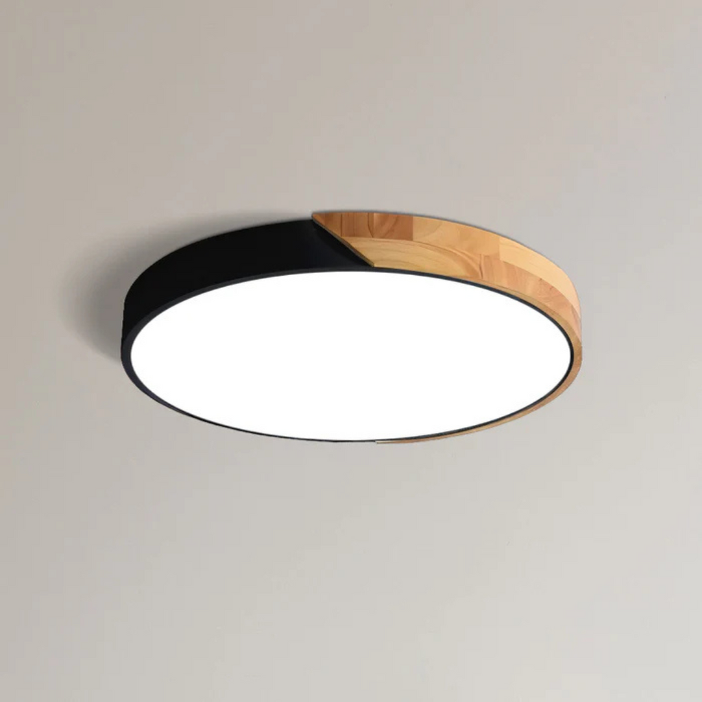 LED-Deckenleuchte aus Holz