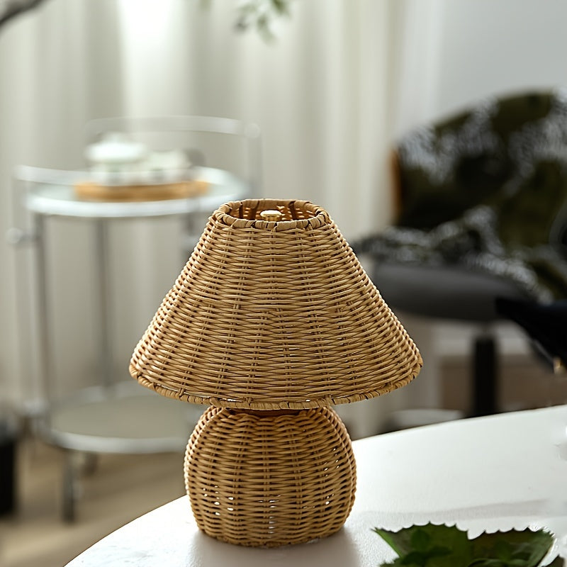 Bambusgeflecht-Schreibtischlampe