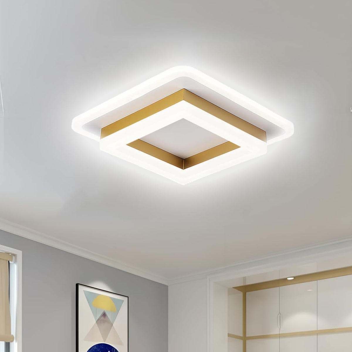 Quadratische LED-Deckenleuchte