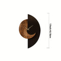 Halbmond-Wanduhr aus Holz