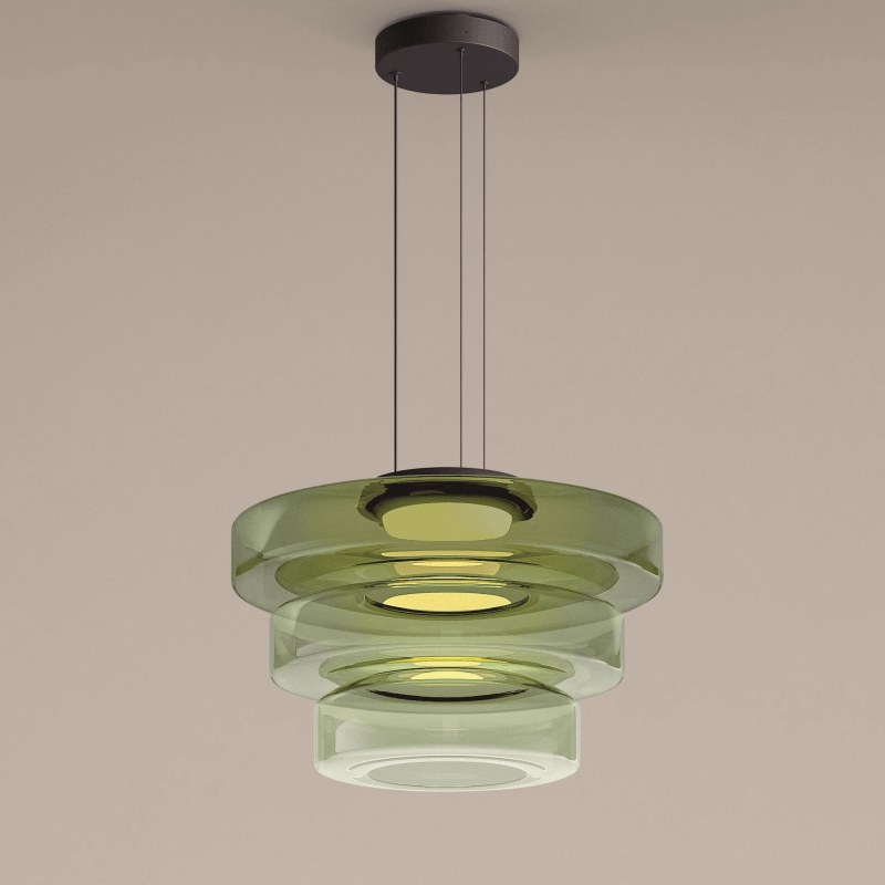 Geschichtete Glas-Pendelleuchte