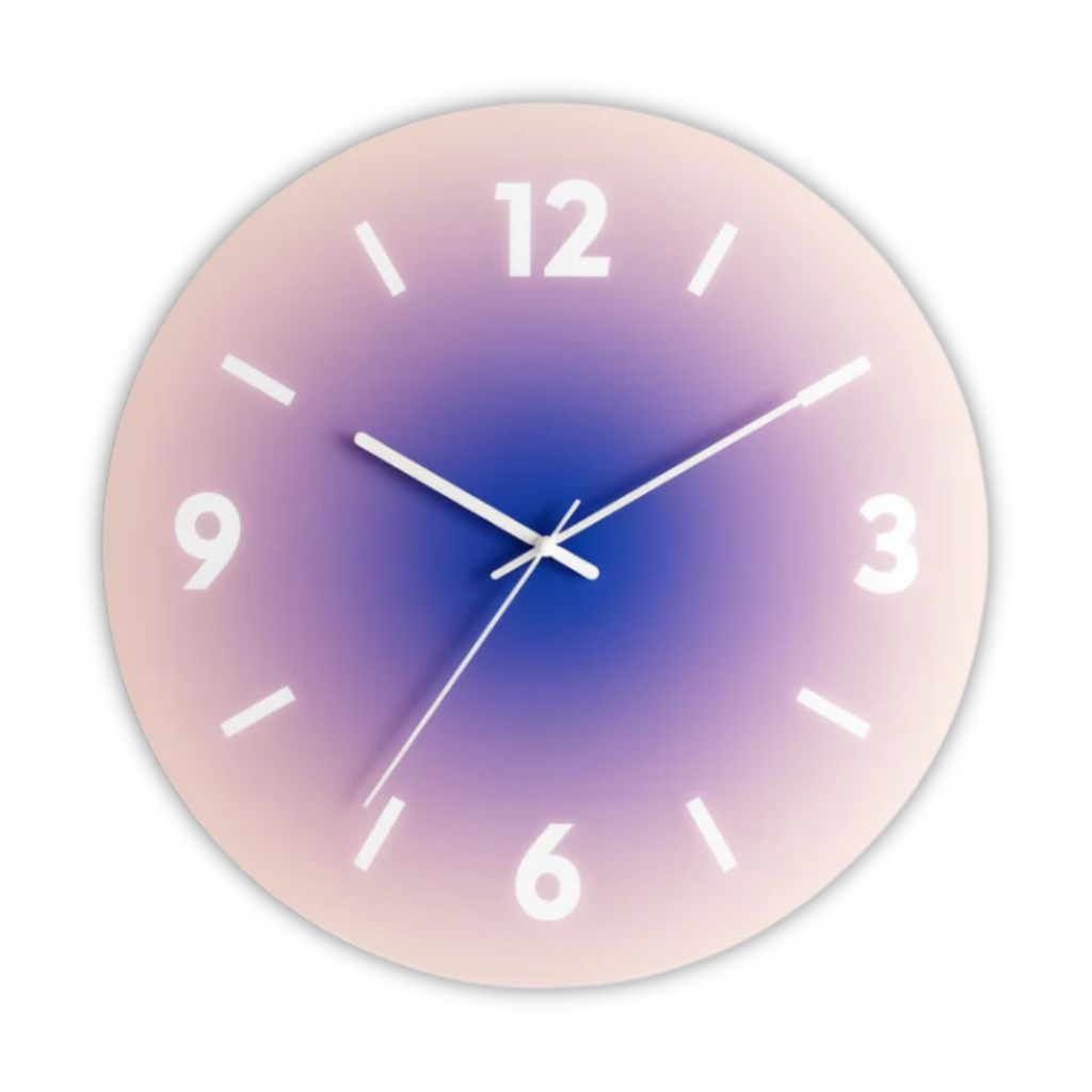 Sunset Glas-Wanduhr