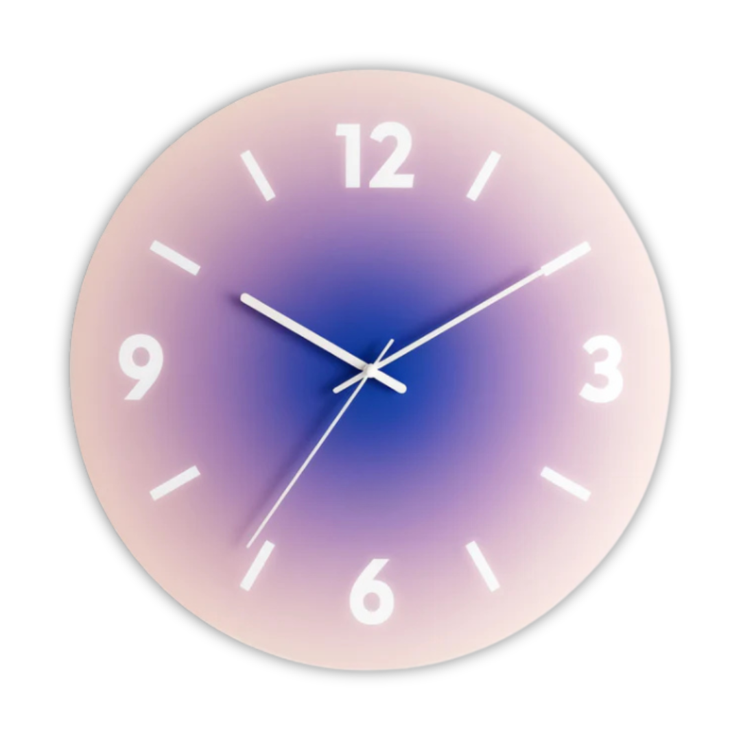 Sunset Glas-Wanduhr