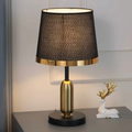 Vintage Tischlampe in Schwarz-Gold