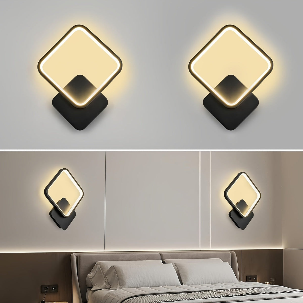 Quadratische LED-Wandlampe