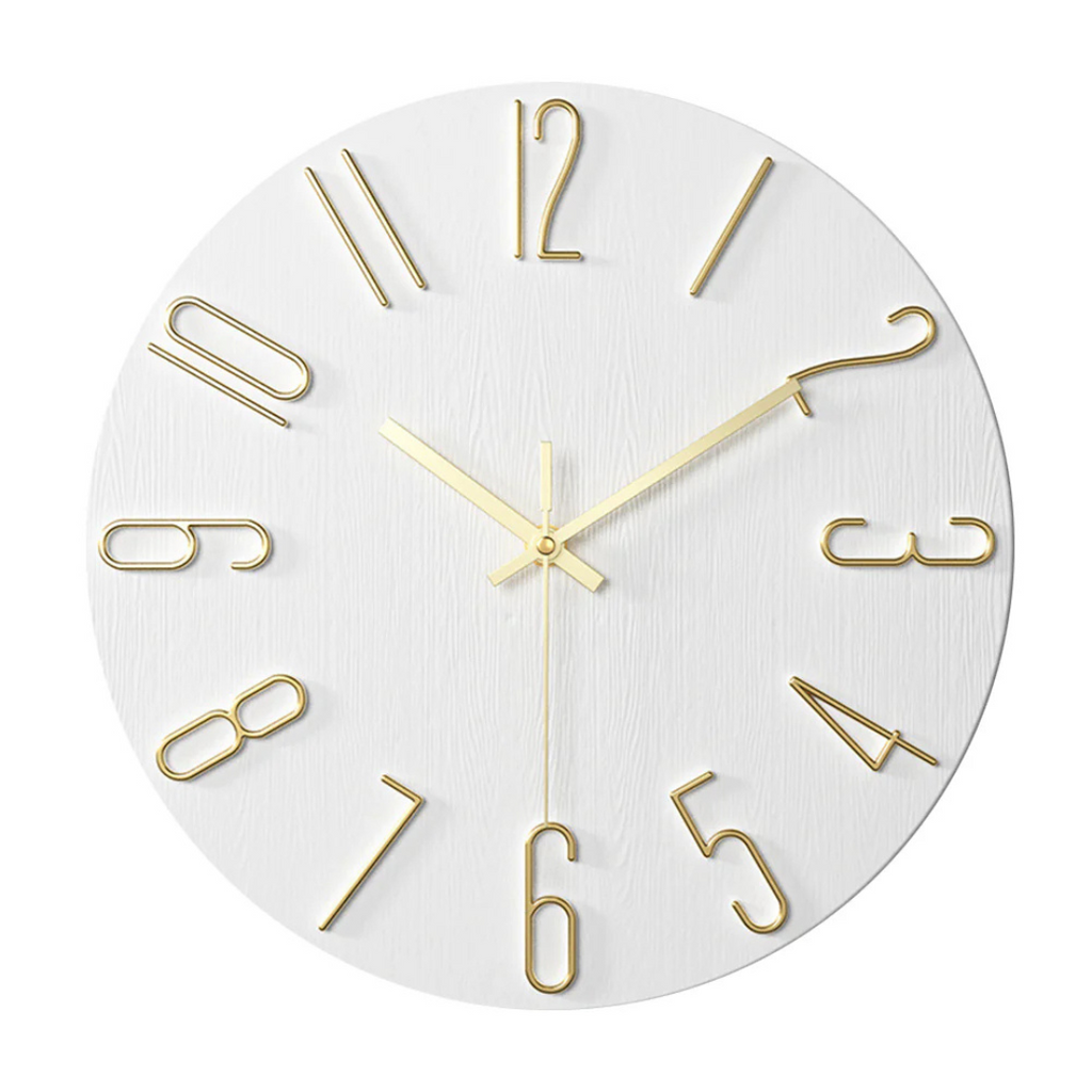 Edle Wanduhr in Gold