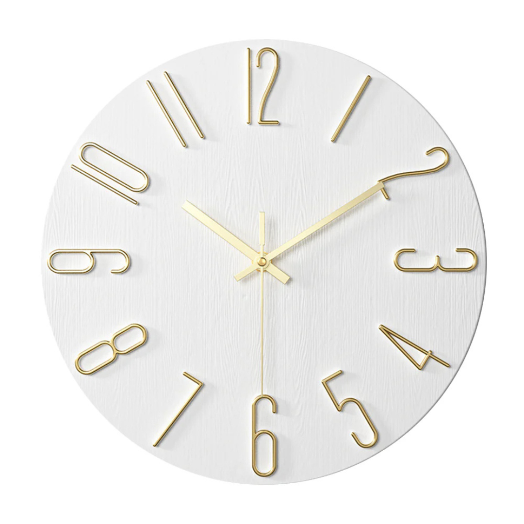 Edle Wanduhr in Gold