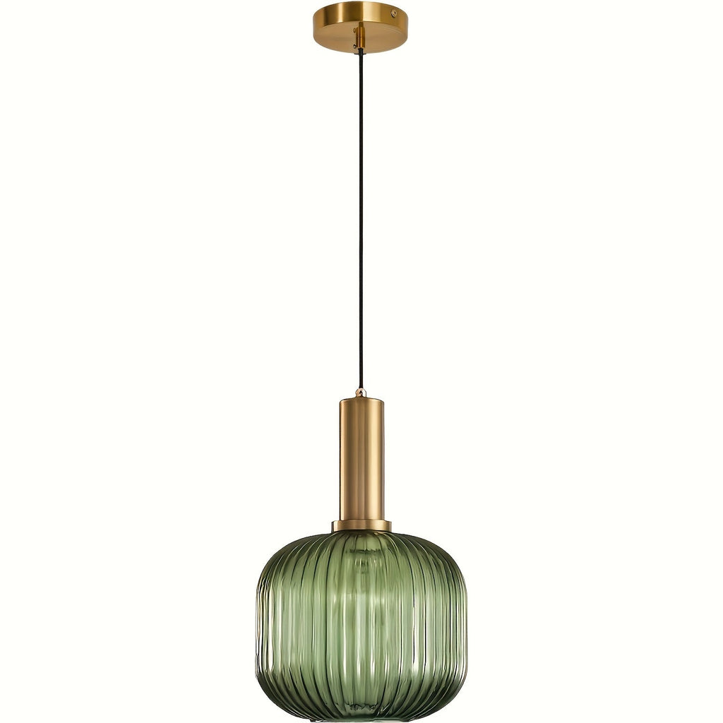 Gestreifte Glas-Pendelleuchte