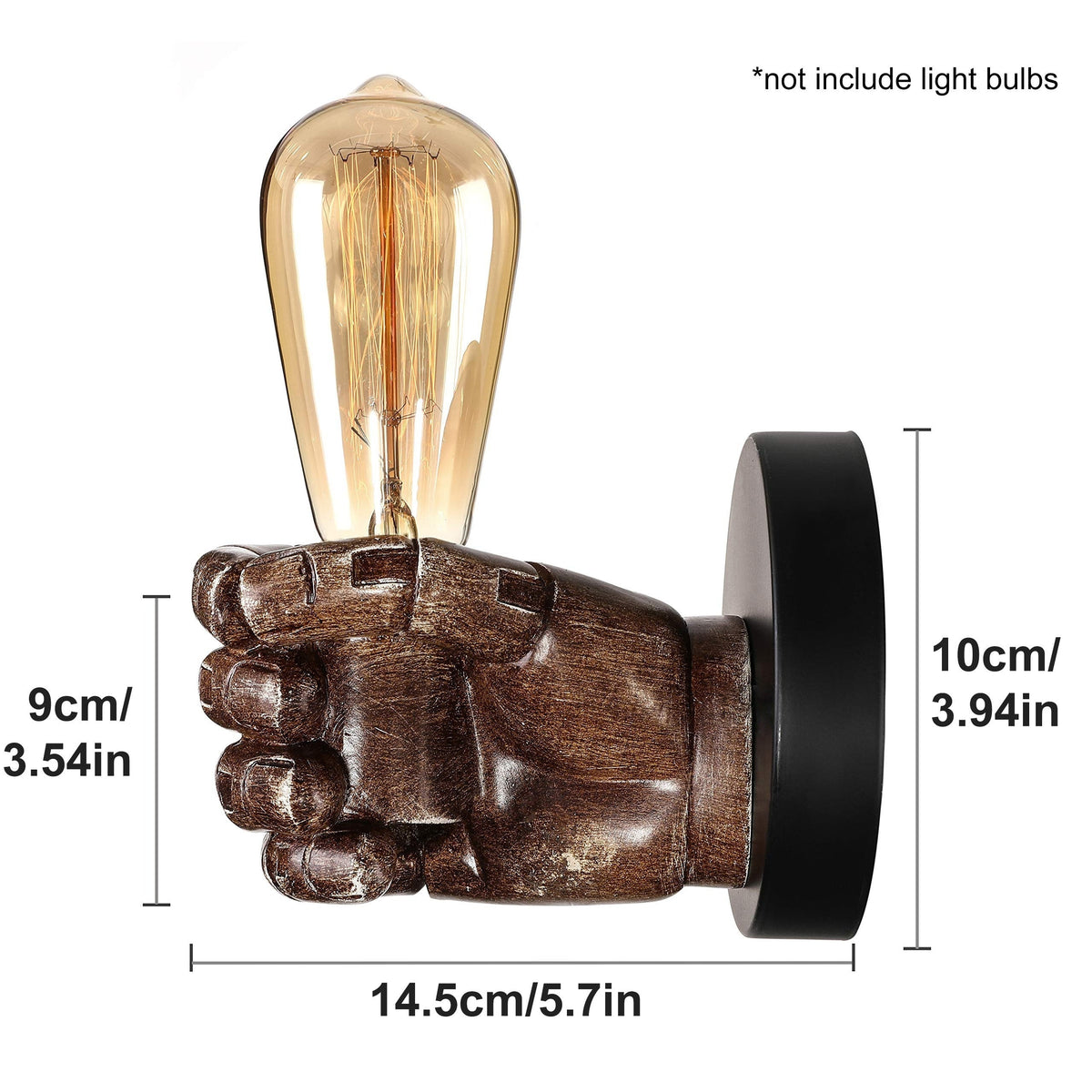 Hand-Wandlampe aus Harz