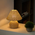 Bambusgeflecht-Schreibtischlampe