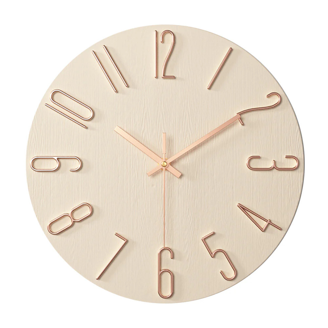 Edle Wanduhr in Gold