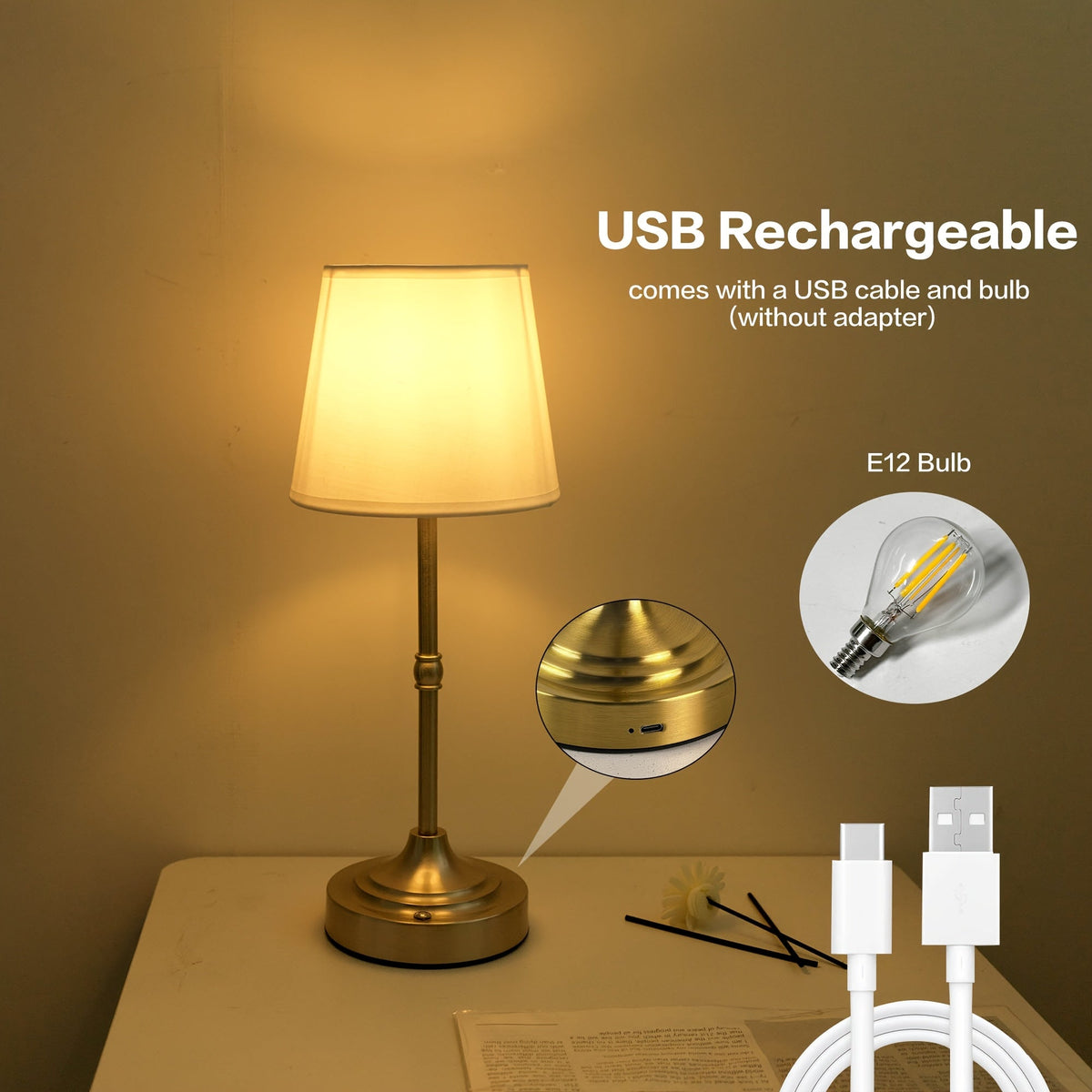 Kabelloses Tischlicht mit USB