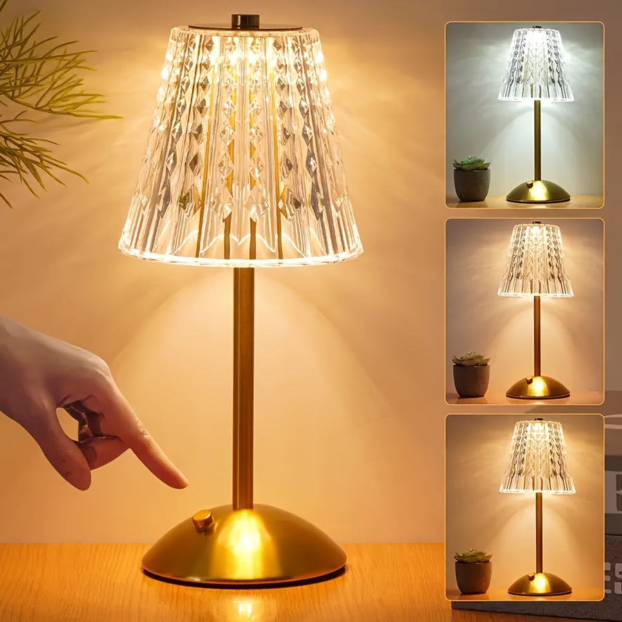 Kristall Touch-Tischlampe USB