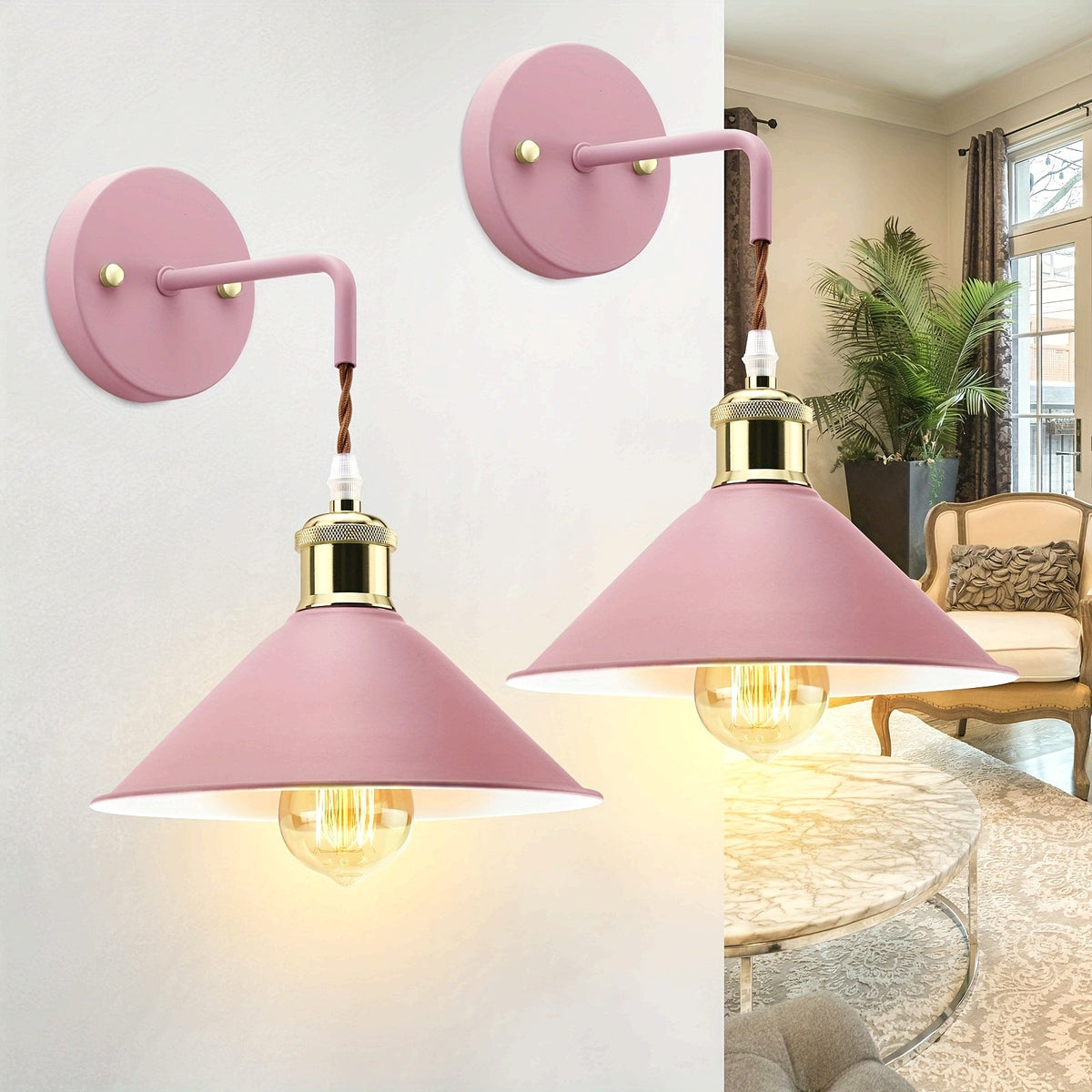 Geölte Metall-Wandlampe