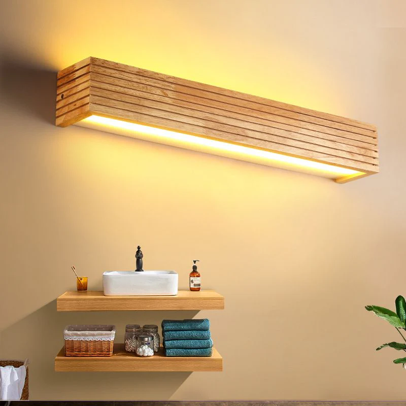Holz-LED-Wandlampe