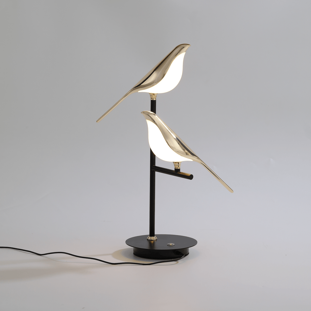 Goldene Vogel-Wandlampe