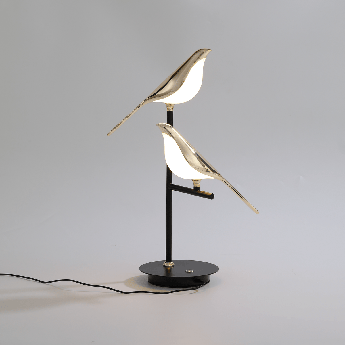 Goldene Vogel-Wandlampe