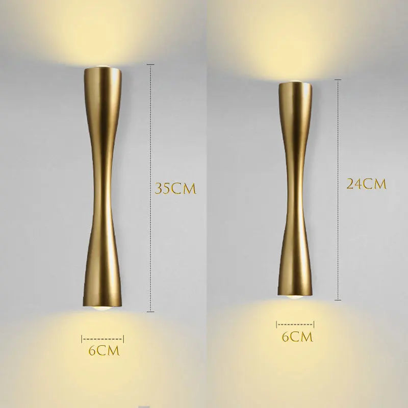 Goldene Wandleuchte Outdoor