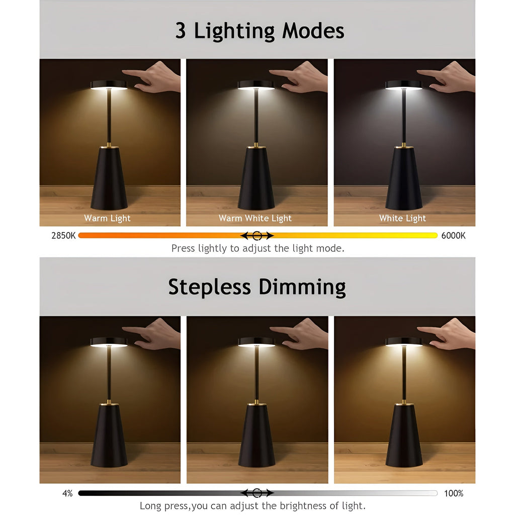 Elegante Akku-Tischlampe